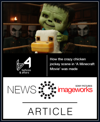 How the crazy chicken jockey scene in ‘A Minecraft Movie’ was made